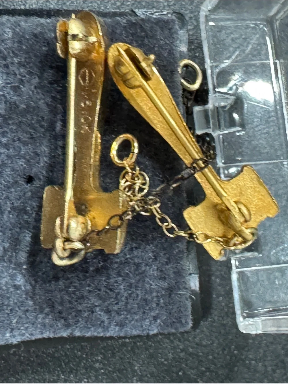 10K Gold Gavel Pin with Seed Pearls Pin